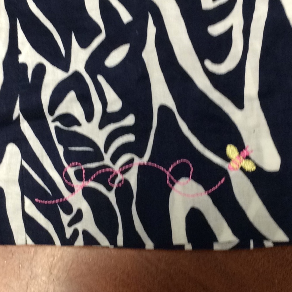 Lilly Pulitzer Navy/White Animal Print Girls Dress - Picture 10 of 10